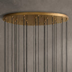 Rillchime Fluted Glass Round Chandelier