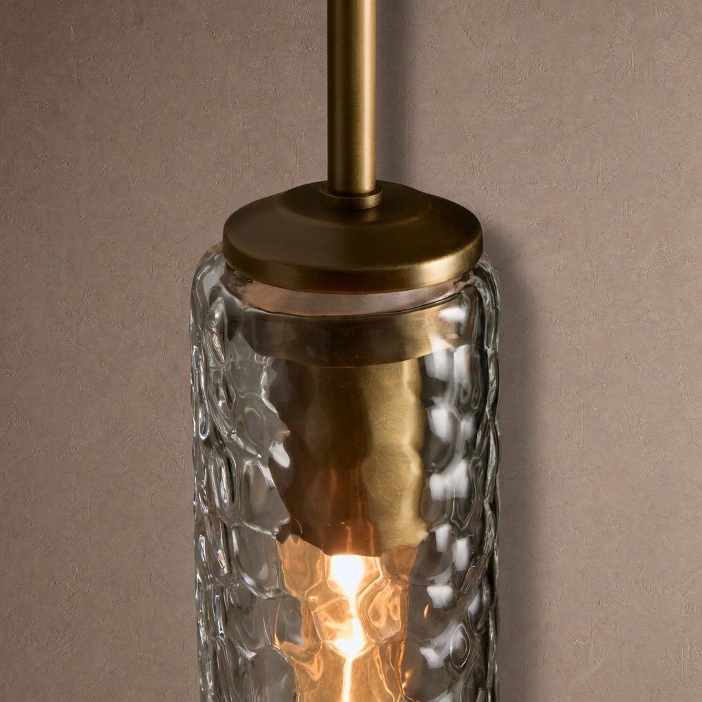 Rillchime Hammered Glass Pendant