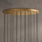 Rillchime Hammered Glass Round Chandelier