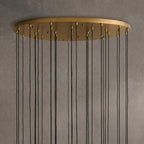 Rillchime Hammered Glass Round Chandelier