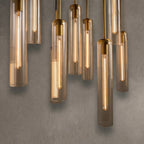 Rillchime Linear Fluted Glass Chandelier