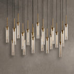 Rillchime Linear Fluted Glass Chandelier