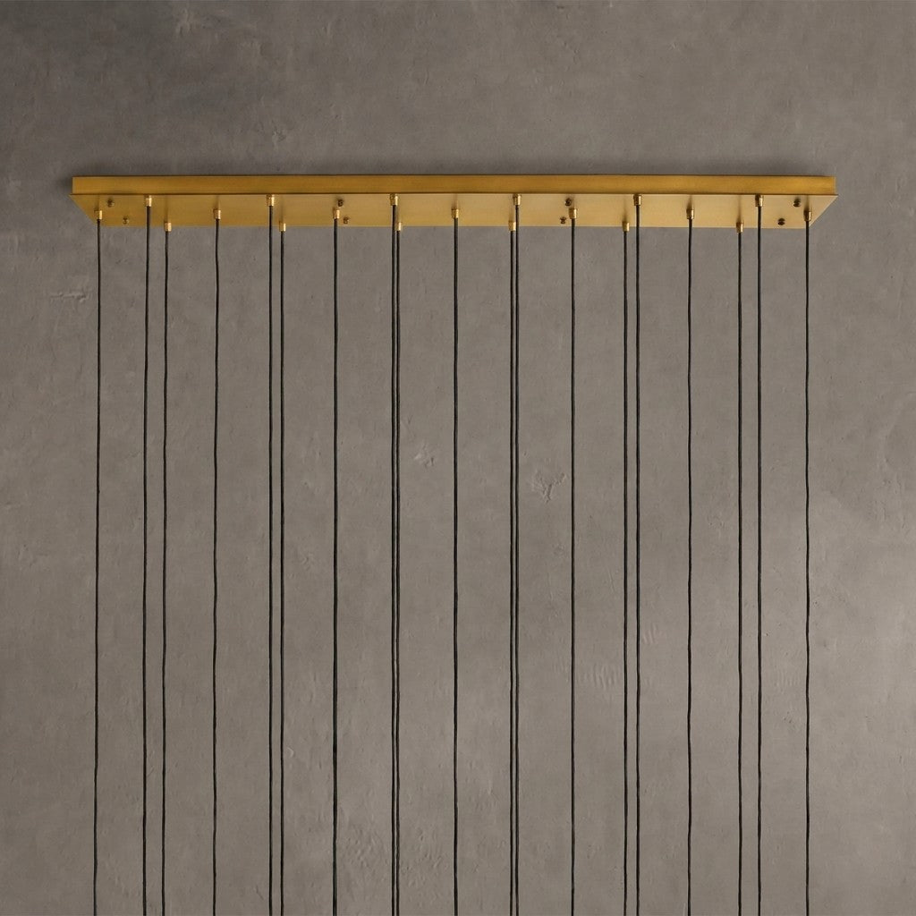 Rillchime Linear Fluted Glass Chandelier