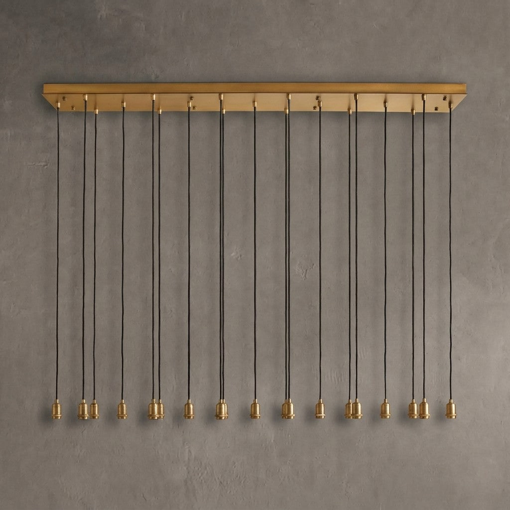 Rillchime Linear Hammered Glass Chandelier