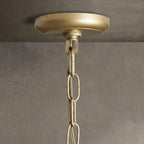 Prismcourt 6-Light Chandelier Faceted Glass Crystals Rustic Iron Frame