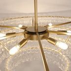 Frostweft Glass Oval Chandelier 54''65''