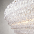Frostweft Glass Oval Chandelier 54''65''