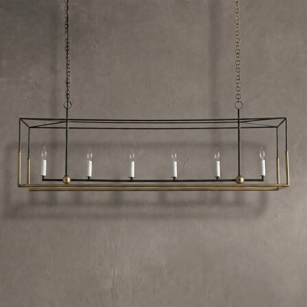 Framehaven 6-Light Linear Chandelier