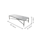 Thadson Rectangle Marble Coffee Table 48" 55" 60" 67"