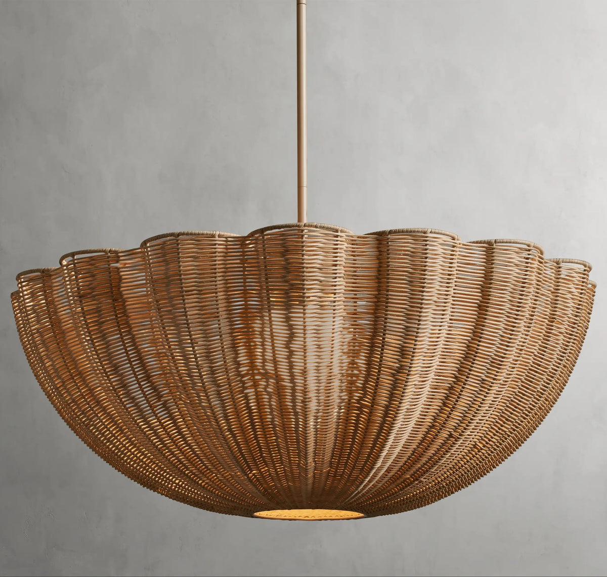 Weave Scallop Pendant 36" D