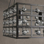 Latticeorb Rectangular Chandelier 7 Light