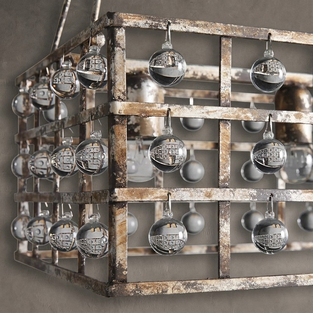 Latticeorb Rectangular Chandelier 7 Light