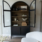 Hatton Glass-Door Oak Cabinet | Modern Farmhouse Design
