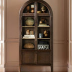 Hatton Glass-Door Oak Cabinet | Modern Farmhouse Design