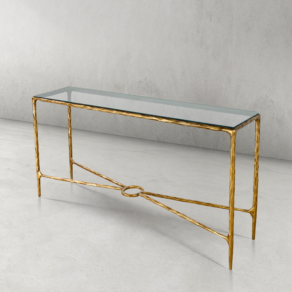 Thadson Rectangle Glass Console Table 60" 72"