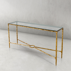 Thadson Rectangle Glass Console Table 60" 72"