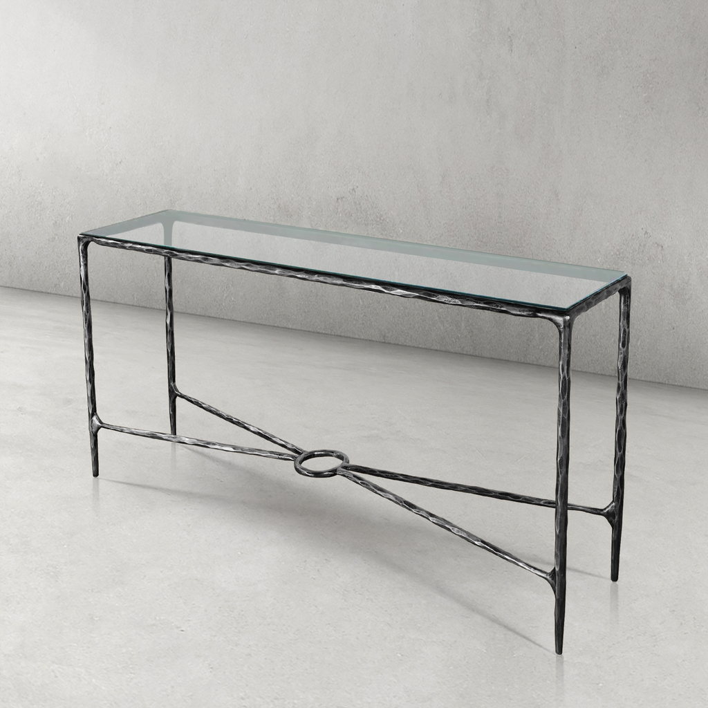Thadson Rectangle Glass Console Table 60" 72"