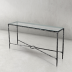 Thadson Rectangle Glass Console Table 60" 72"
