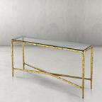 Thadson Rectangle Glass Console Table 60" 72"