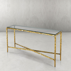 Thadson Rectangle Glass Console Table 60" 72"