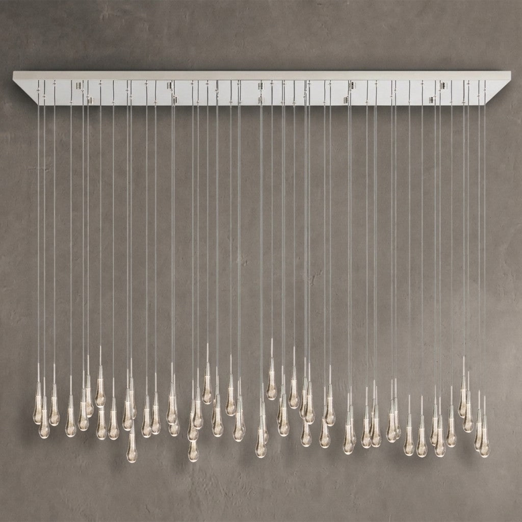 Rillfall Glass Linear Chandelier 87"