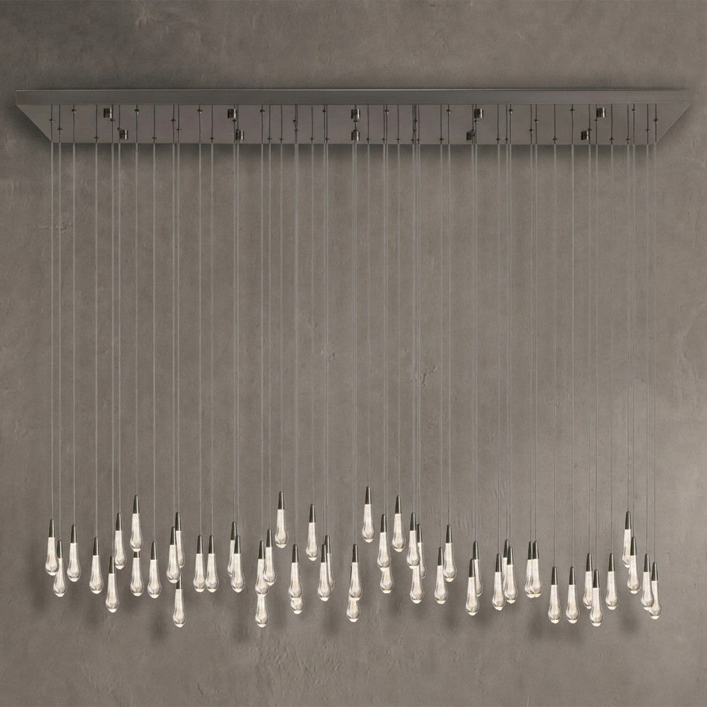 Rillfall Glass Linear Chandelier 87"