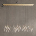 Rillfall Glass Linear Chandelier 87"