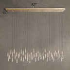 Rillfall Glass Linear Chandelier 87"
