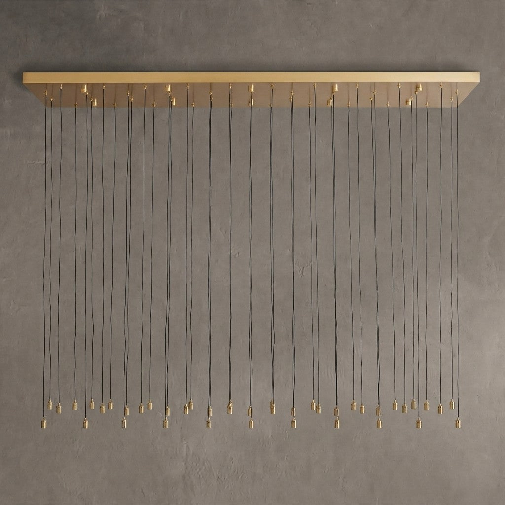 Rillfall Glass Linear Chandelier 87"
