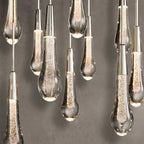 Rillfall Glass Linear Chandelier 87"