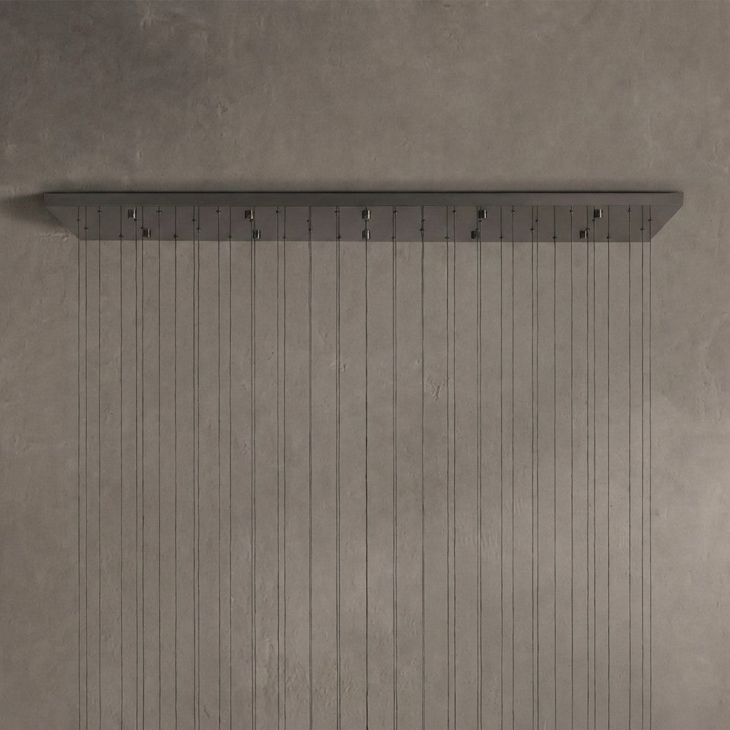 Rillfall Glass Linear Chandelier 87"