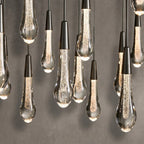 Rillfall Glass Linear Chandelier 87"