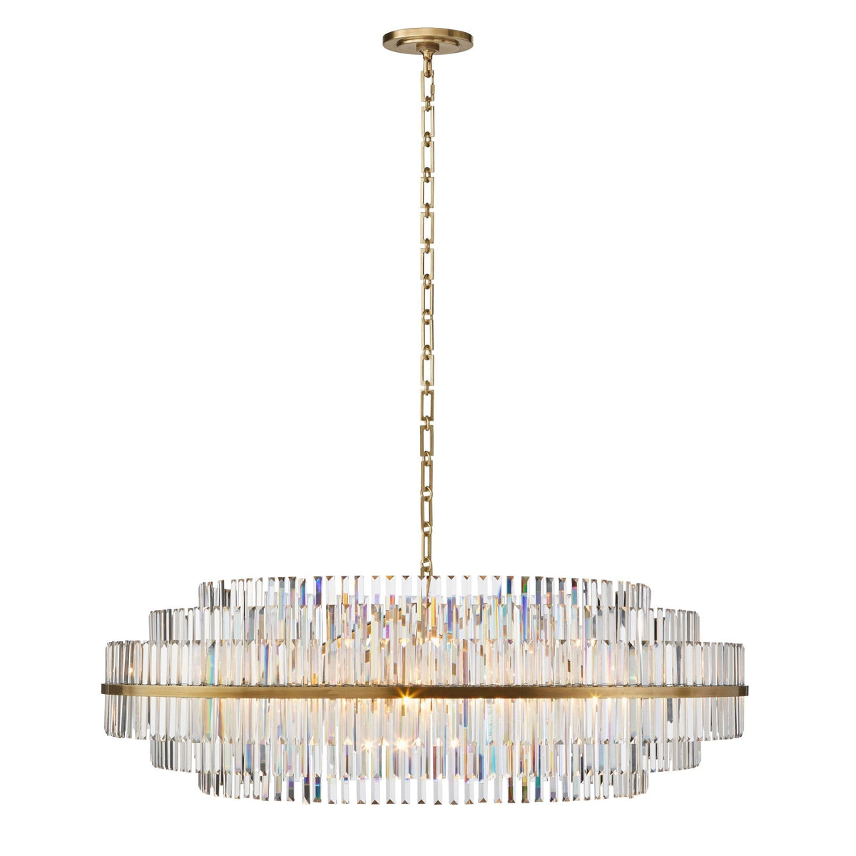Prismstave Round Crystal Chandelier 22"/48"