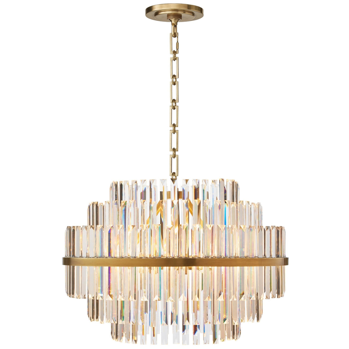 Prismstave Round Crystal Chandelier 22"/48"