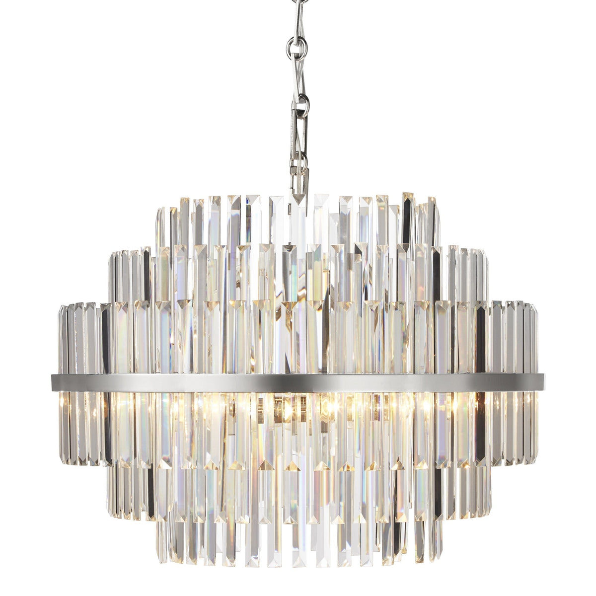 Prismstave Round Crystal Chandelier 22"/48"