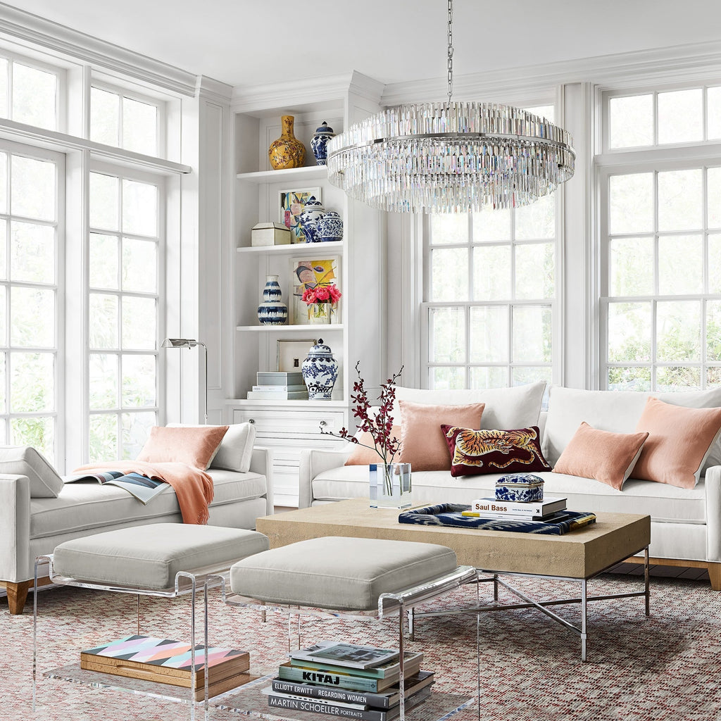 Prismstave Round Crystal Chandelier 22"/48"