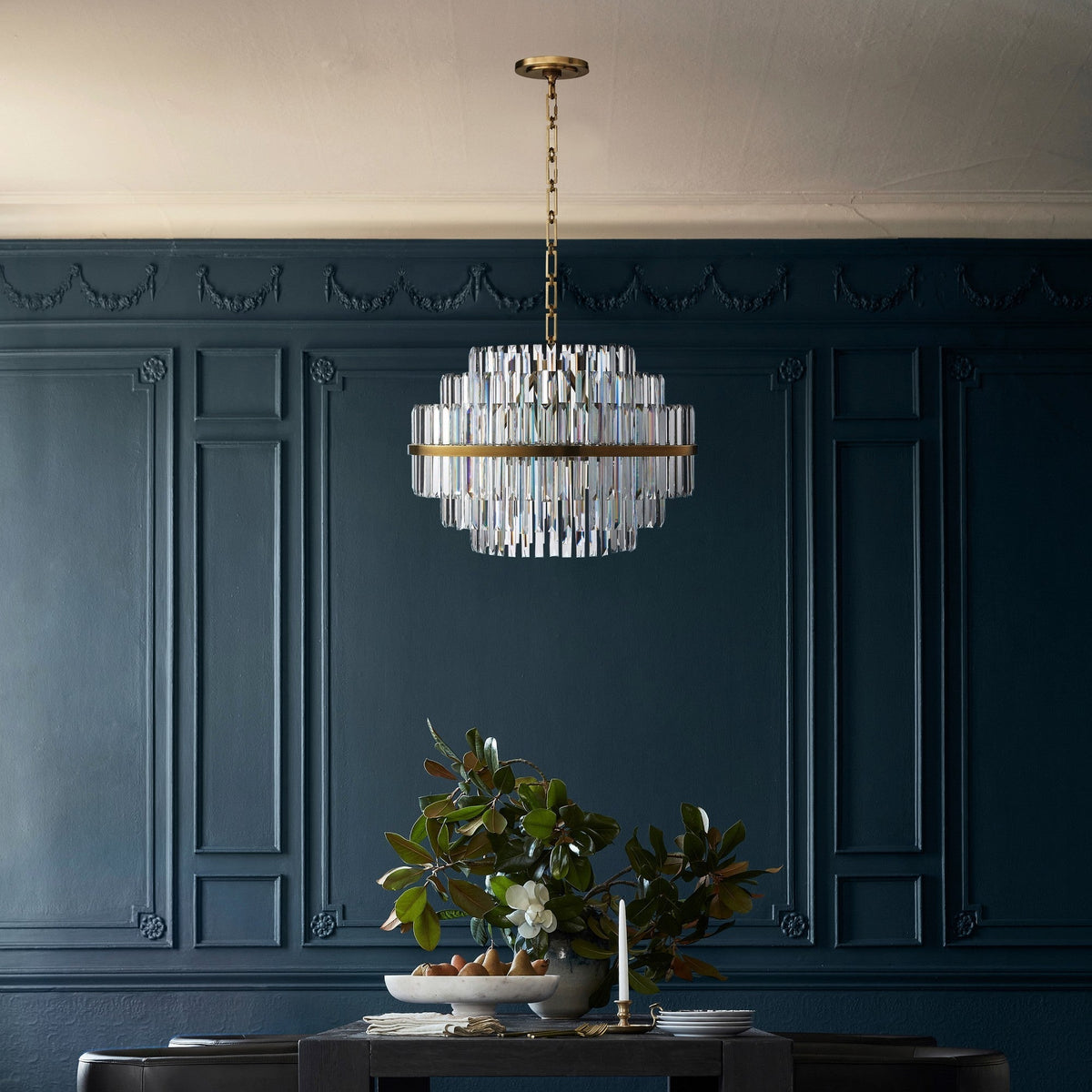 Prismstave Round Crystal Chandelier 22"/48"