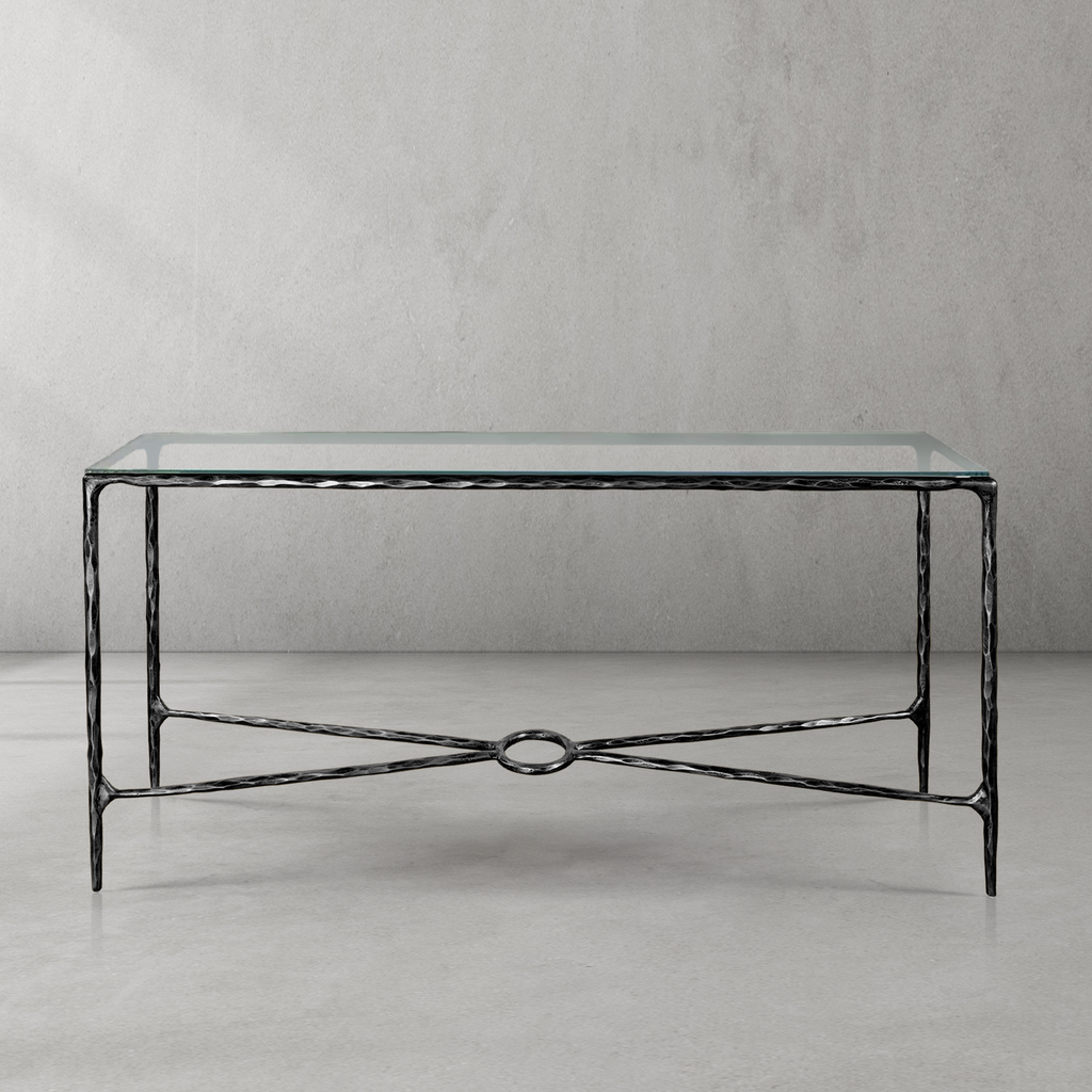 Thadson Rectangle Glass Console Table 60" 72"