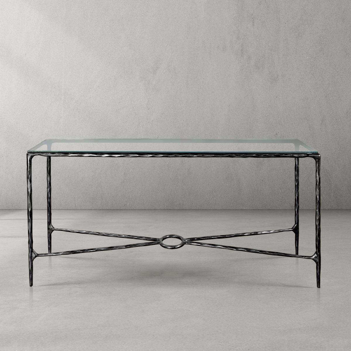 Thadson Rectangle Glass Console Table 60" 72"