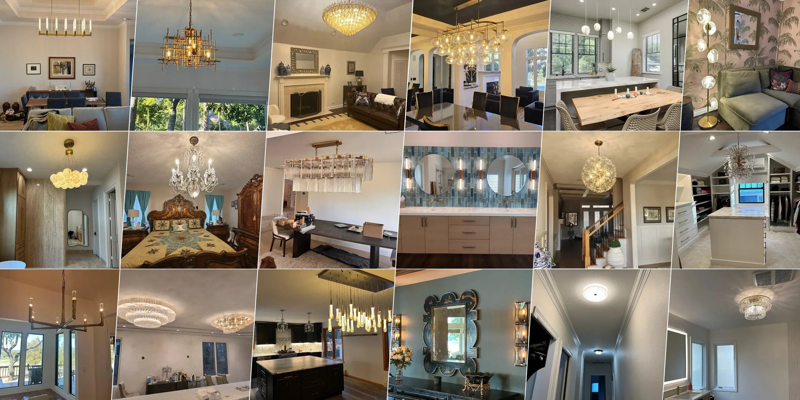 Lighting design inspiration across residential spaces.